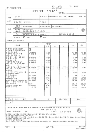 자동차 사고 수리 후 차량 가치 하락 개념도